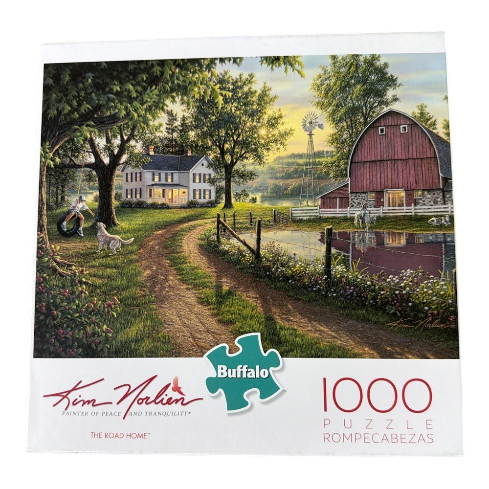 Buffalo Puzzle Kim Norlien "The Road Home"‎  1000 Piece Jigsaw Puzzle